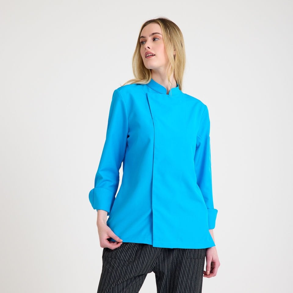 Mavi Kadın Şef Aşçı Ceketi