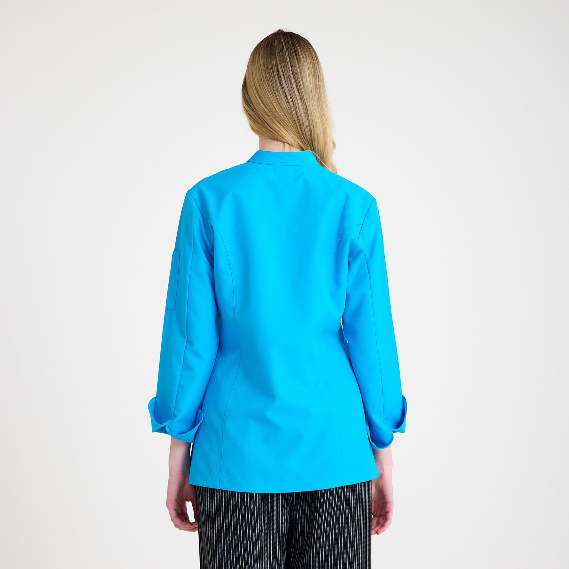 Mavi Kadın Şef Aşçı Ceketi