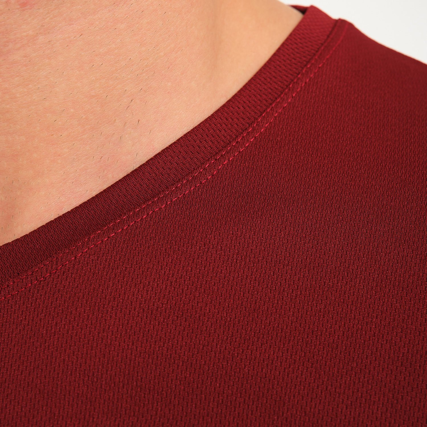 Bordo Forma Kappa Kumaş V Yaka İş Tişörtü