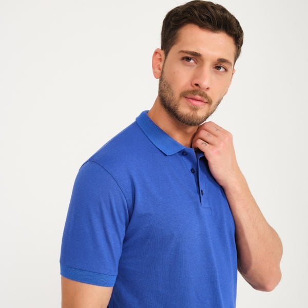 Saks Mavi Polo Yaka İş Tişörtü