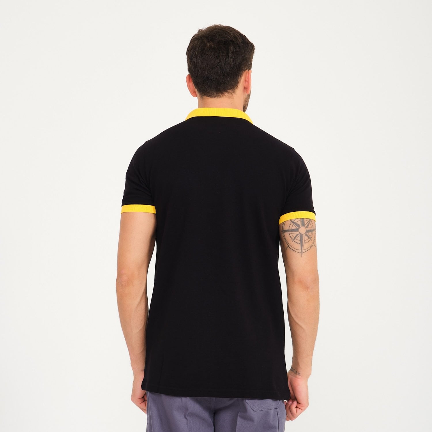 Siyah Sarı Çift Renk Polo Yaka İş Tişörtü