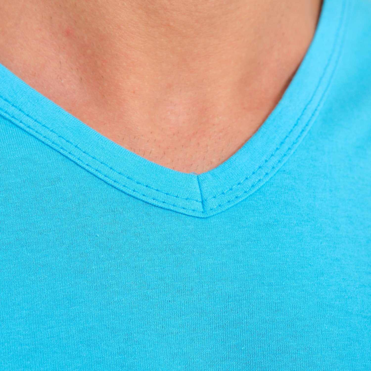 Turkuaz V Yaka İş Tişörtü