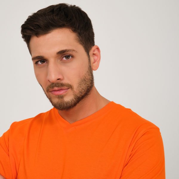 Turuncu V Yaka İş Tişörtü