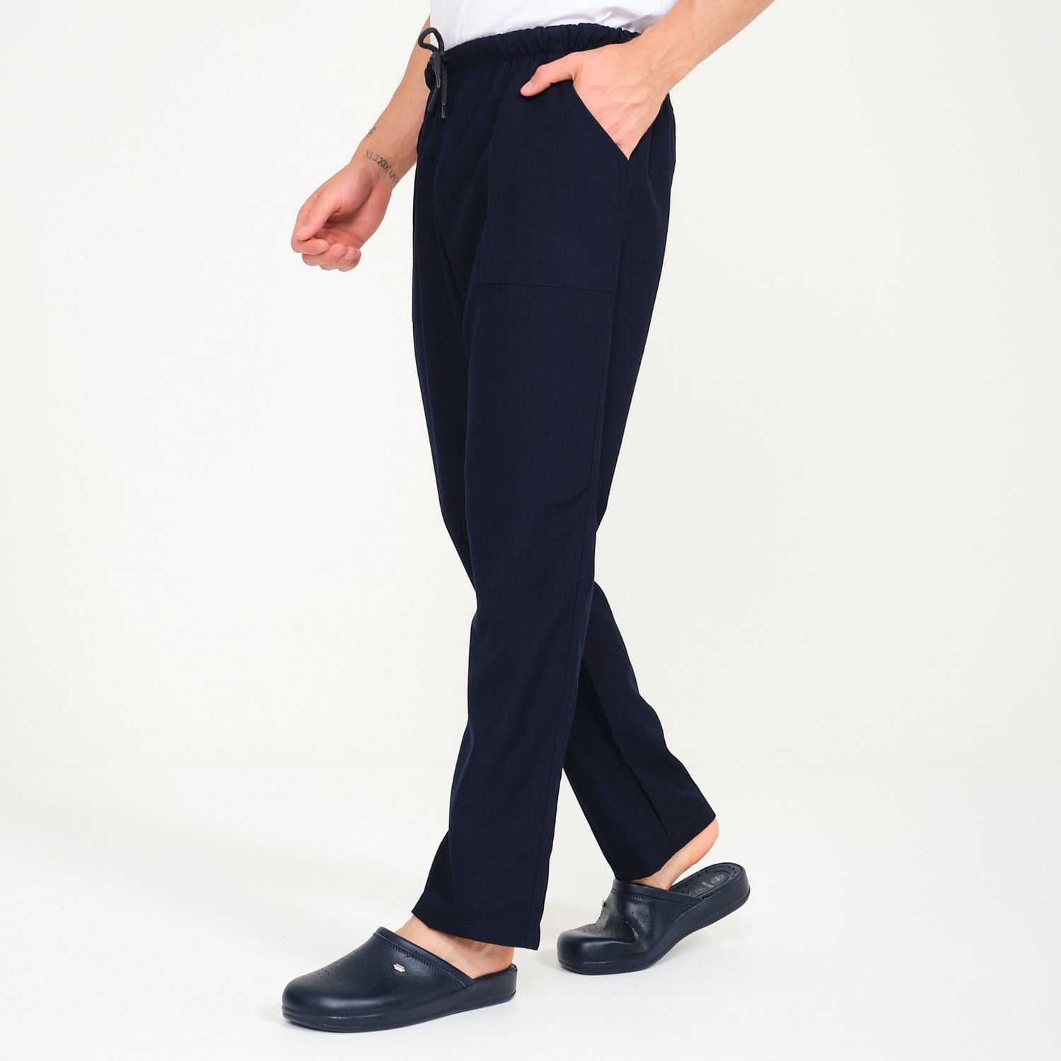 Lacivert Lastikli Aşçı İş Pantolonu