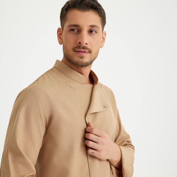 Bej Hakim Yaka Aşçı Ceketi