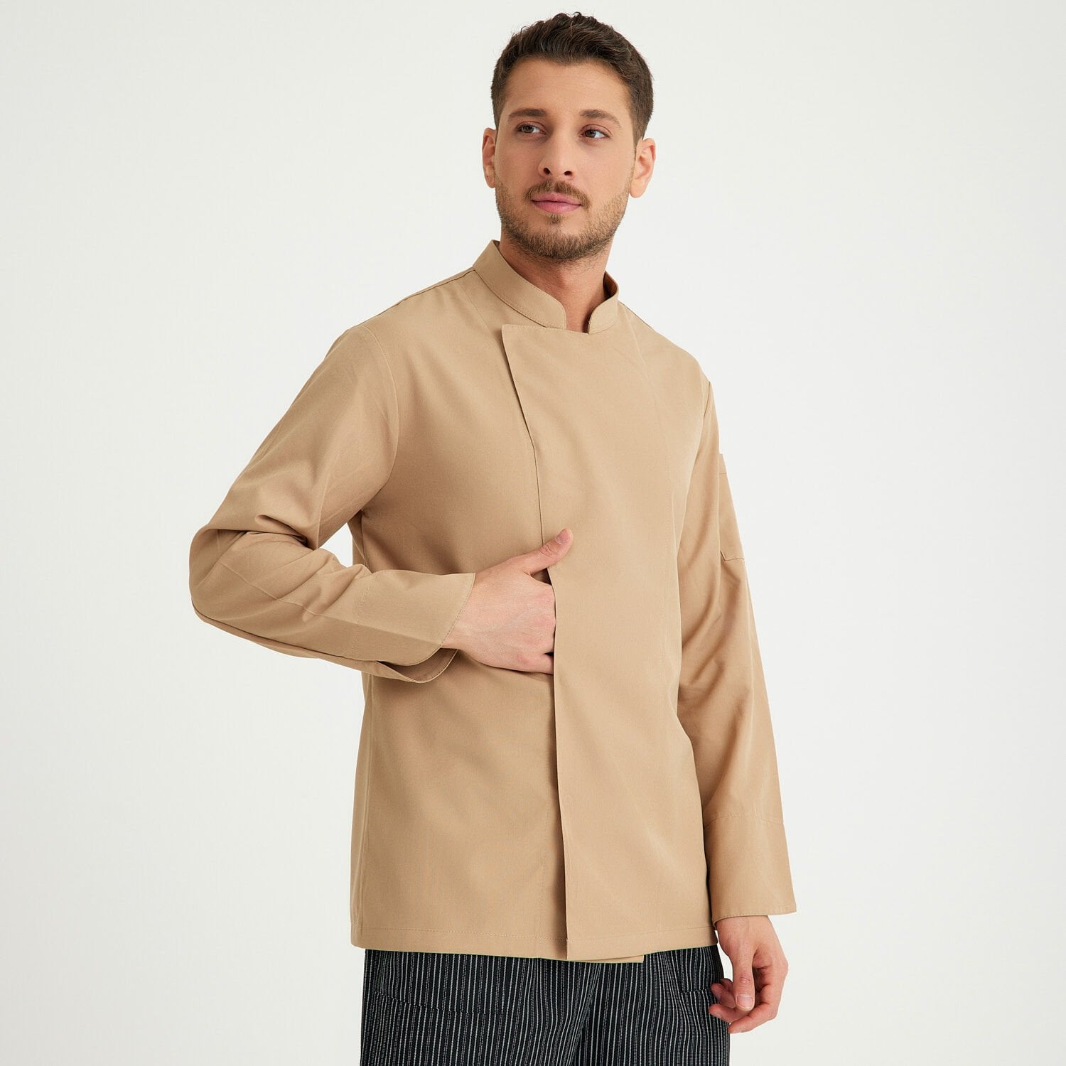 Bej Hakim Yaka Aşçı Ceketi