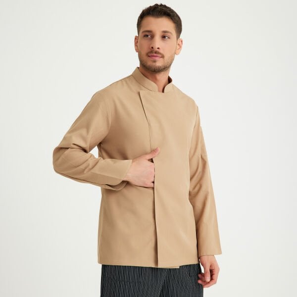 Bej Hakim Yaka Aşçı Ceketi