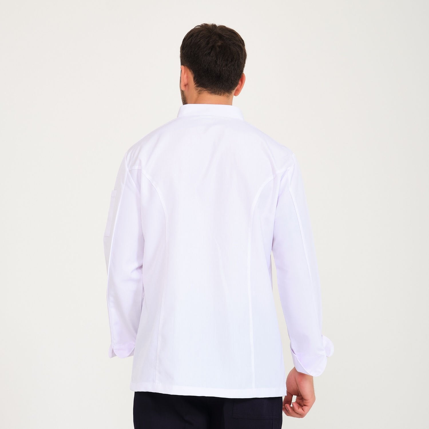 Beyaz Kruvaze Yaka Aşçı Ceketi