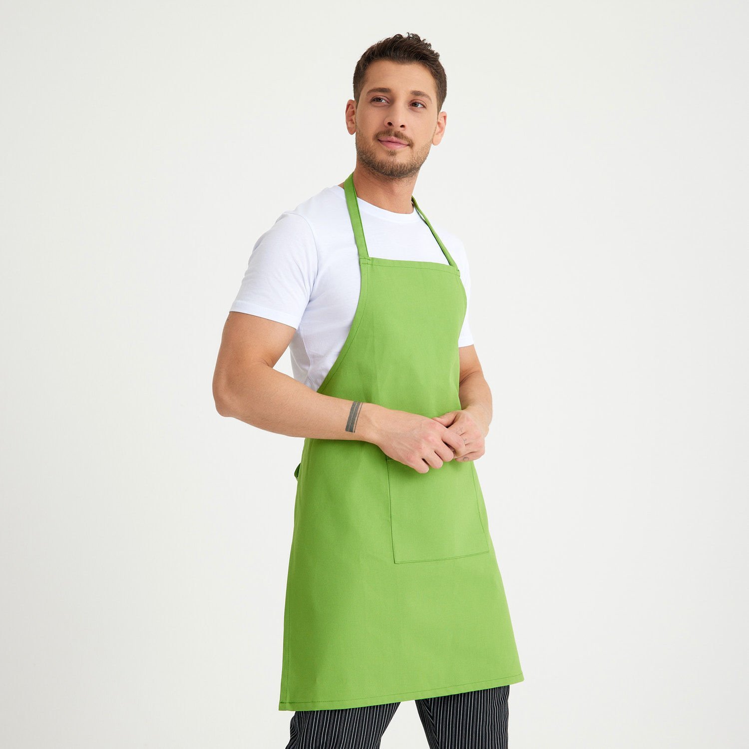 Cepli Askılı Önlük - Yeşil