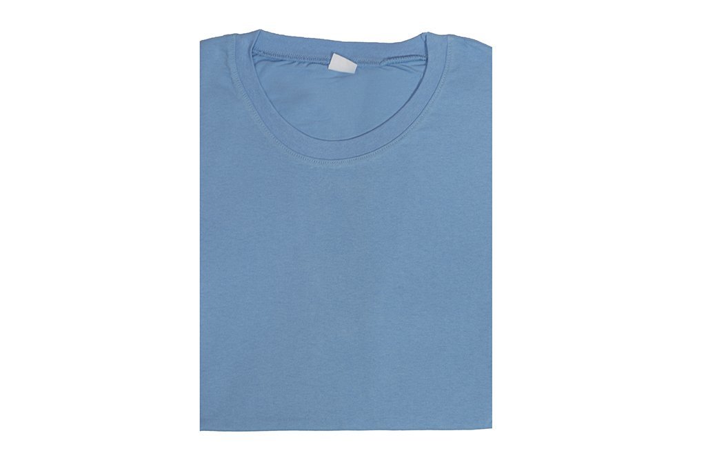 Açık Mavi Bisiklet Yaka İş Tişörtü