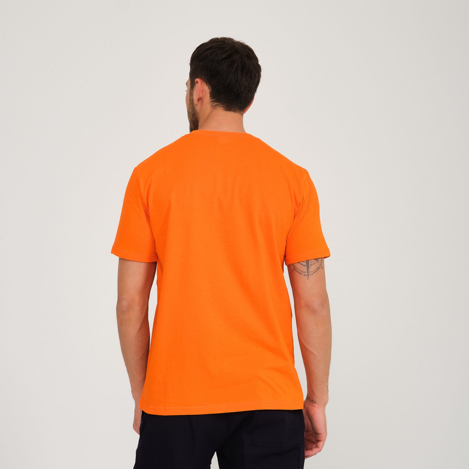 Turuncu Bisiklet Yaka İş Tişörtü