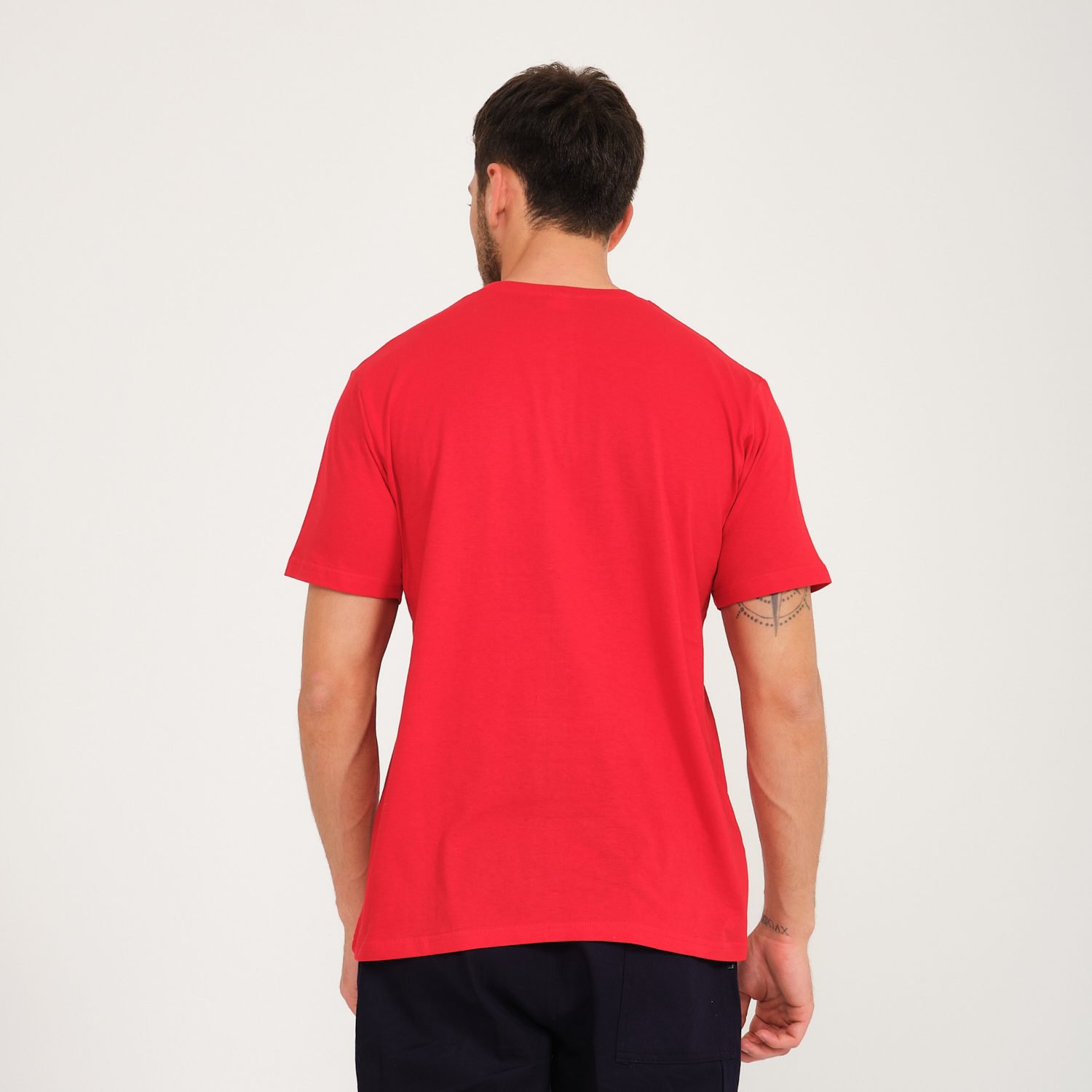 Kırmızı Bisiklet Yaka Penye İş Tişörtü