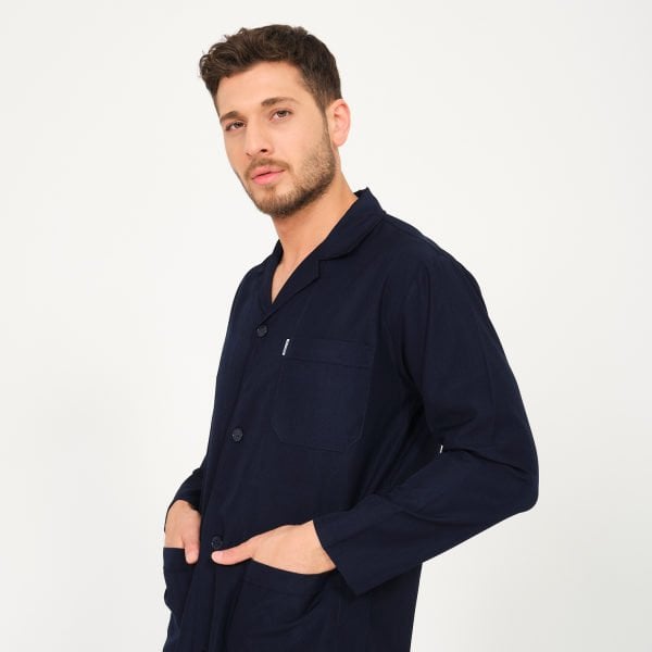 Lacivert Erkek Alpaka İş Önlüğü