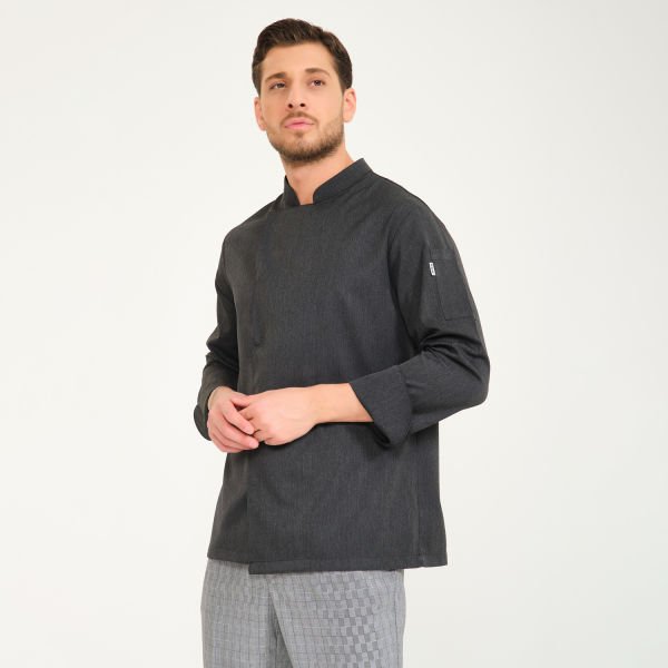 Füme Gabardin Hakim Yaka Aşçı Ceketi