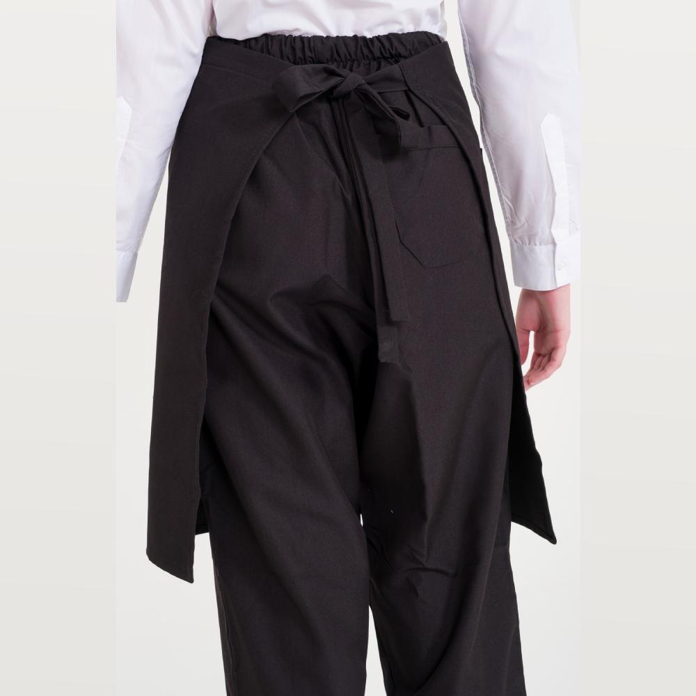 Siyah Yarım Önlük - Tek Cepli