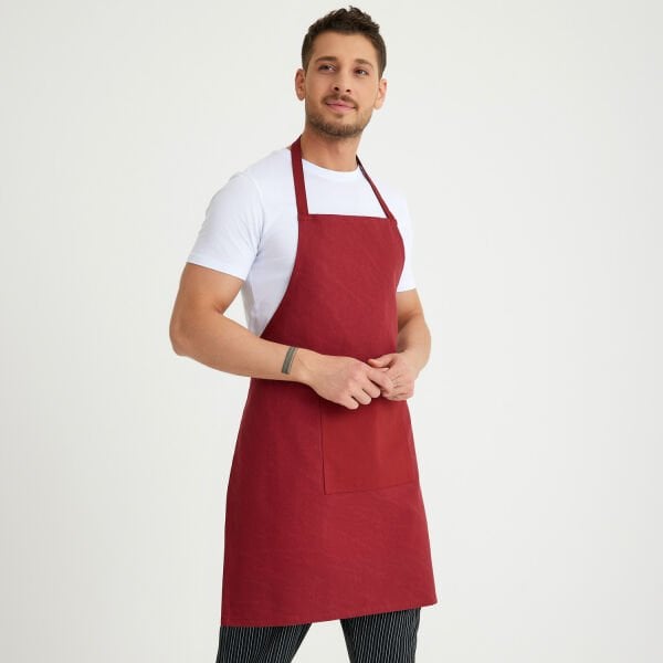 Cepli Askılı Önlük - Bordo