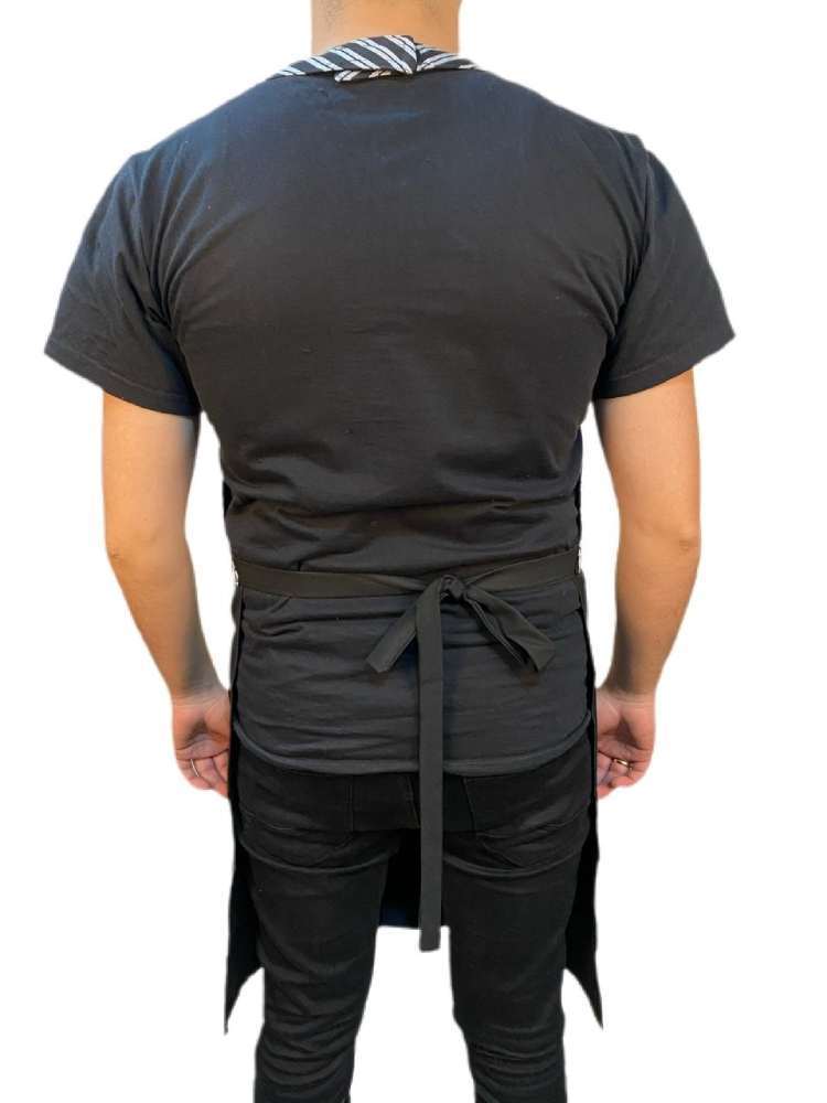 Yelekli Önlük - Beyaz Çizgili