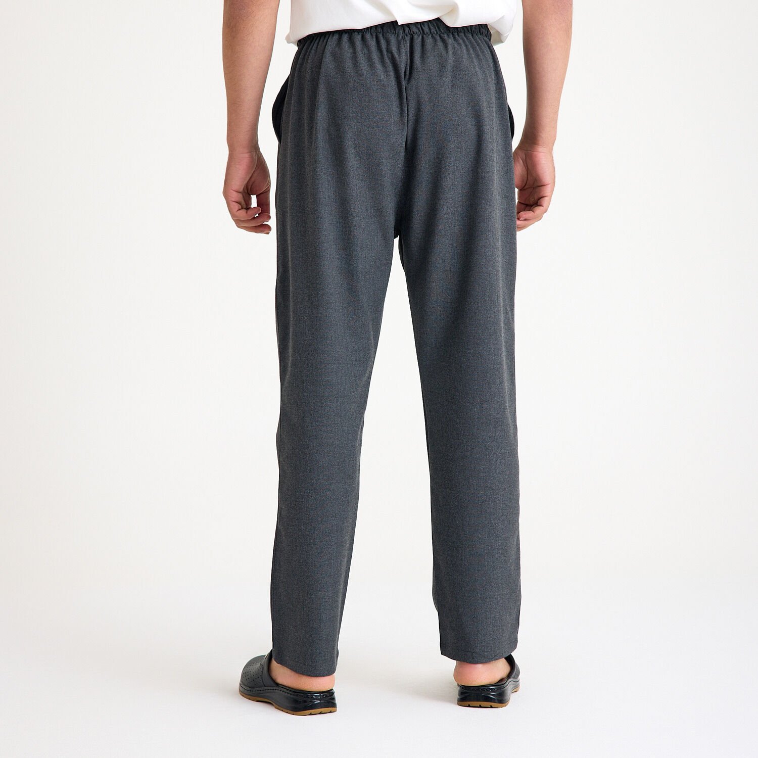 Likralı Lastikli Aşçı İş Pantolonu - Antrasit