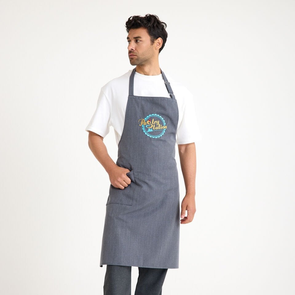 Logolu Alpaka Tokalı Askılı Önlük - Antrasit