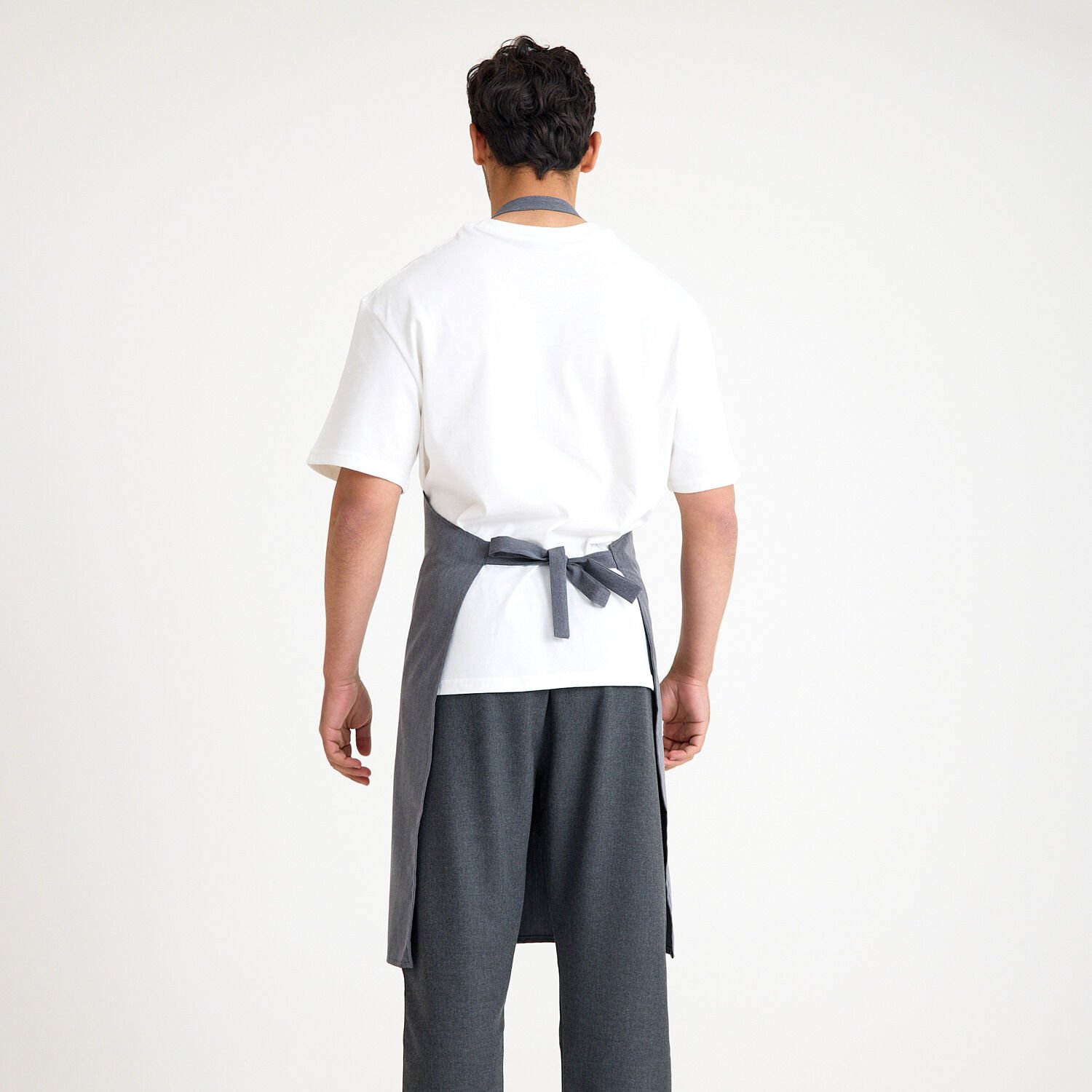 Logolu Alpaka Tokalı Askılı Önlük - Antrasit