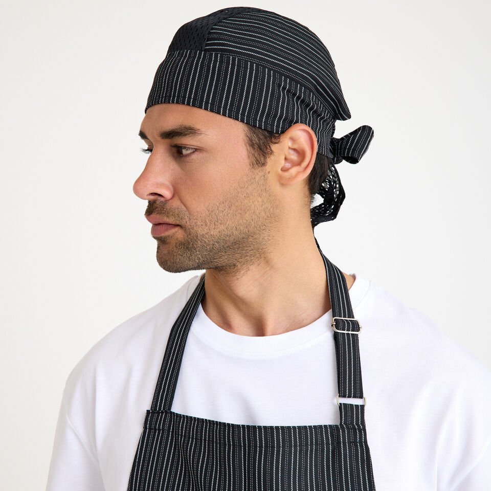 Fileli Çizgili Aşçı Bandana