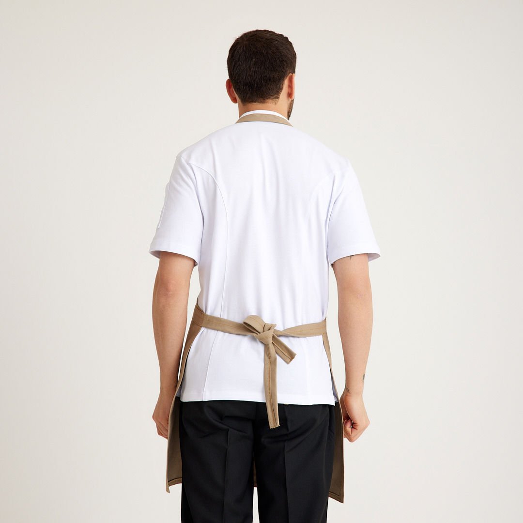 Bej Kot Askılı Cepli Önlük