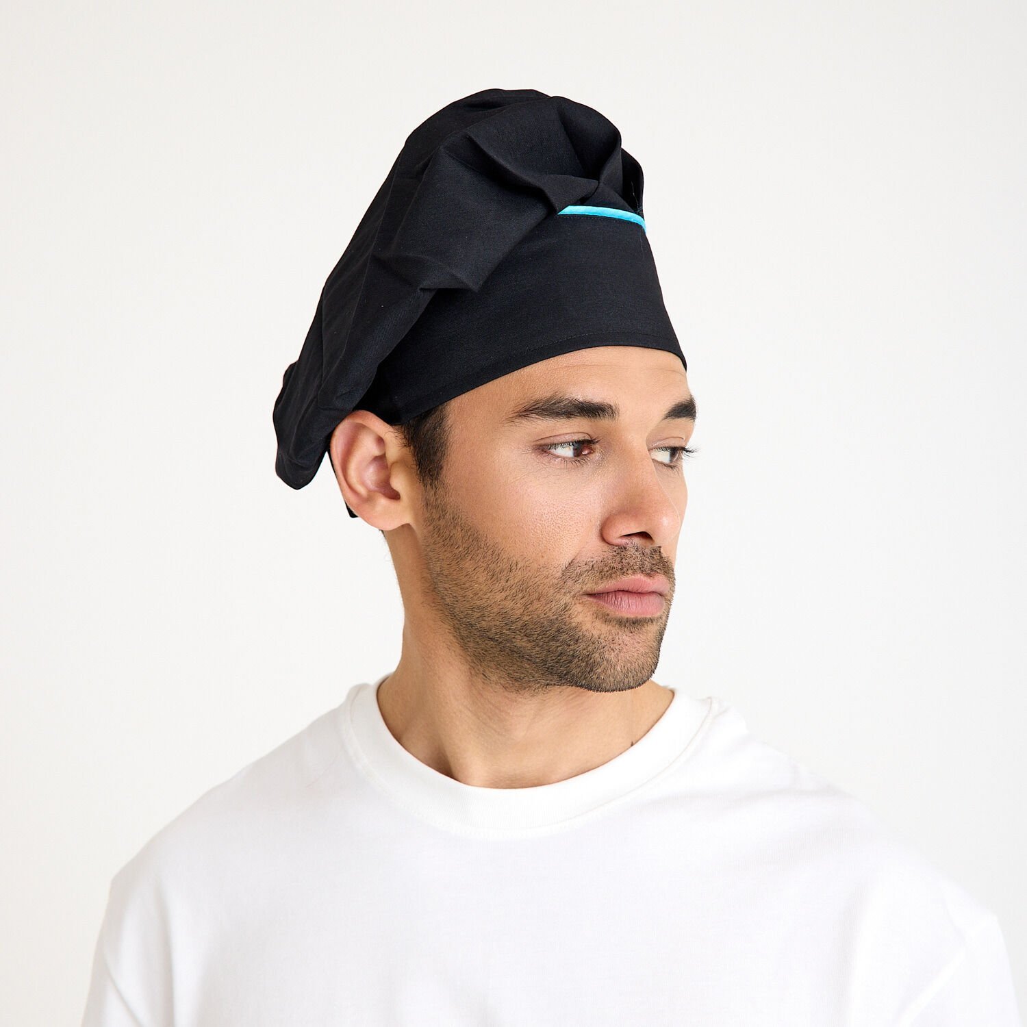 Siyah Turkuaz Mantar Aşçı Kepi