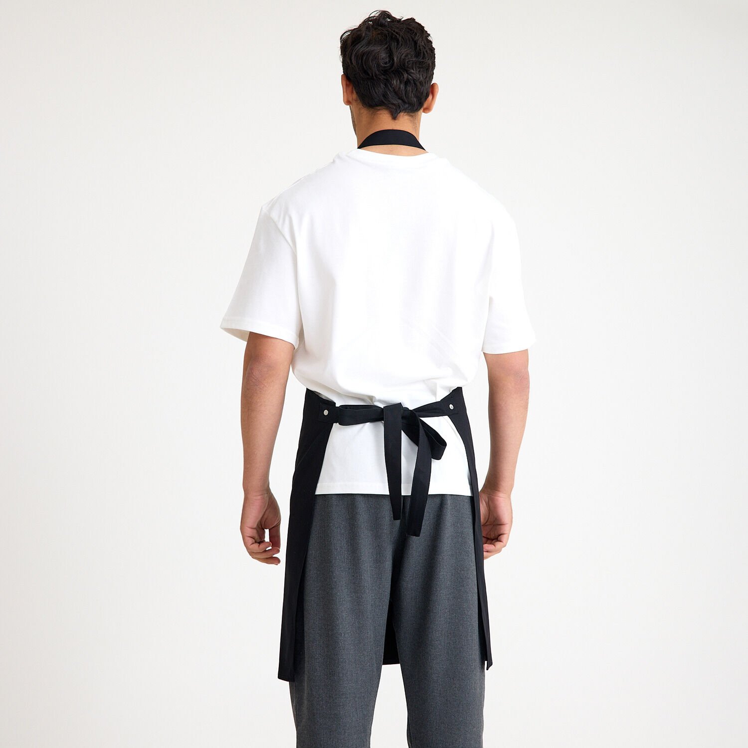 Gabardin Askılı Önlük - Siyah