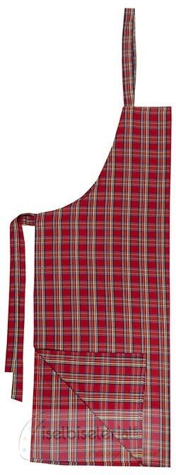 Ekose Desenli Askılı Önlük