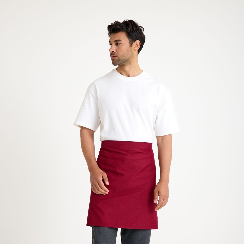 Alpaka Cepli Yarım Önlük - Bordo