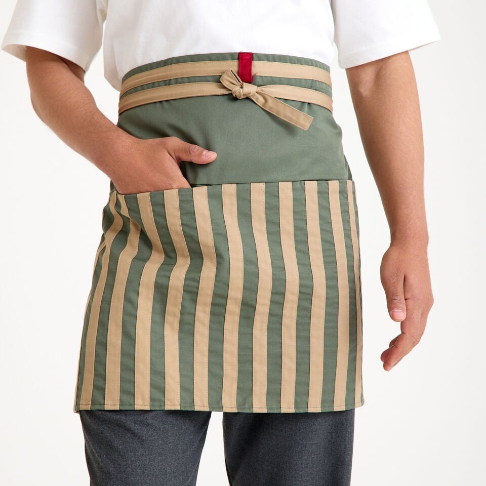 Gabardin Cepli Yarım Önlük - Haki Bej