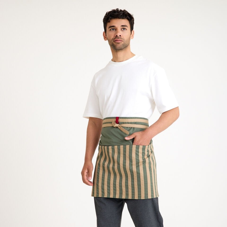Gabardin Cepli Yarım Önlük - Haki Bej