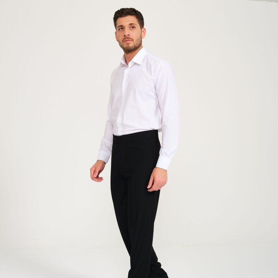 Siyah Garson Klasik İş Pantolonu