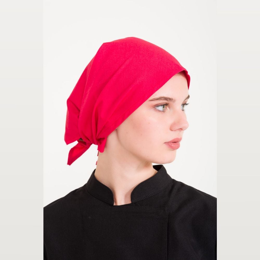 Kırmızı Üçgen Aşçı Bandana | Fular