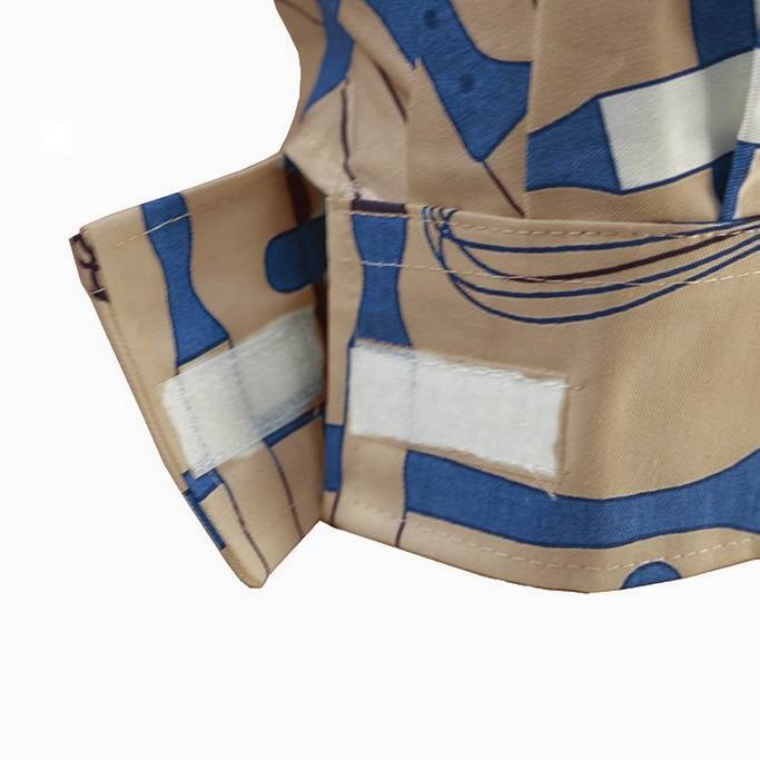 Bej Çatal Bıçak Desenli Mantar Aşçı Kepi