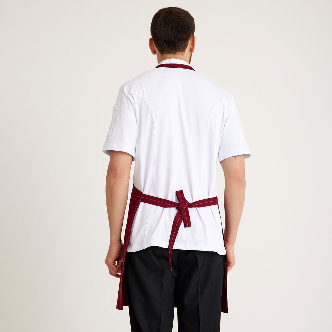 Bordo Kot Askılı Cepli Önlük