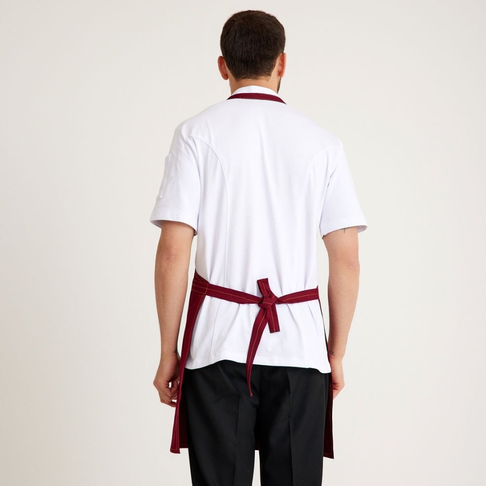 Bordo Kot Askılı Cepli Önlük