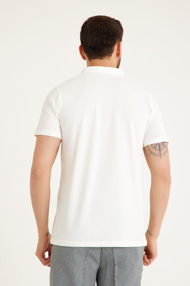 Hakim Yaka İş Tişörtü - Ekru