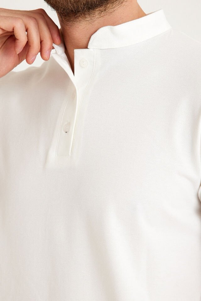 Hakim Yaka İş Tişörtü - Ekru