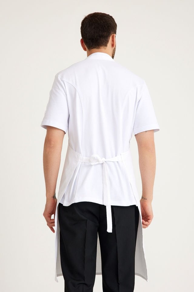 Beyaz Cepli Askılı Önlük