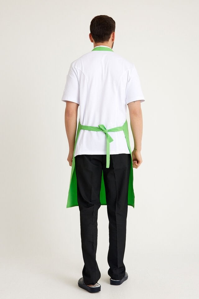 Elma Yeşili Geniş Kuşak Askılı Önlük