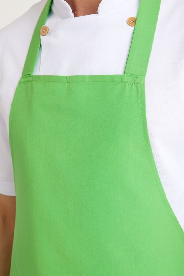 Elma Yeşili Geniş Kuşak Askılı Önlük