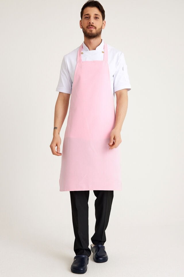 Pembe Geniş Kuşak Askılı Önlük