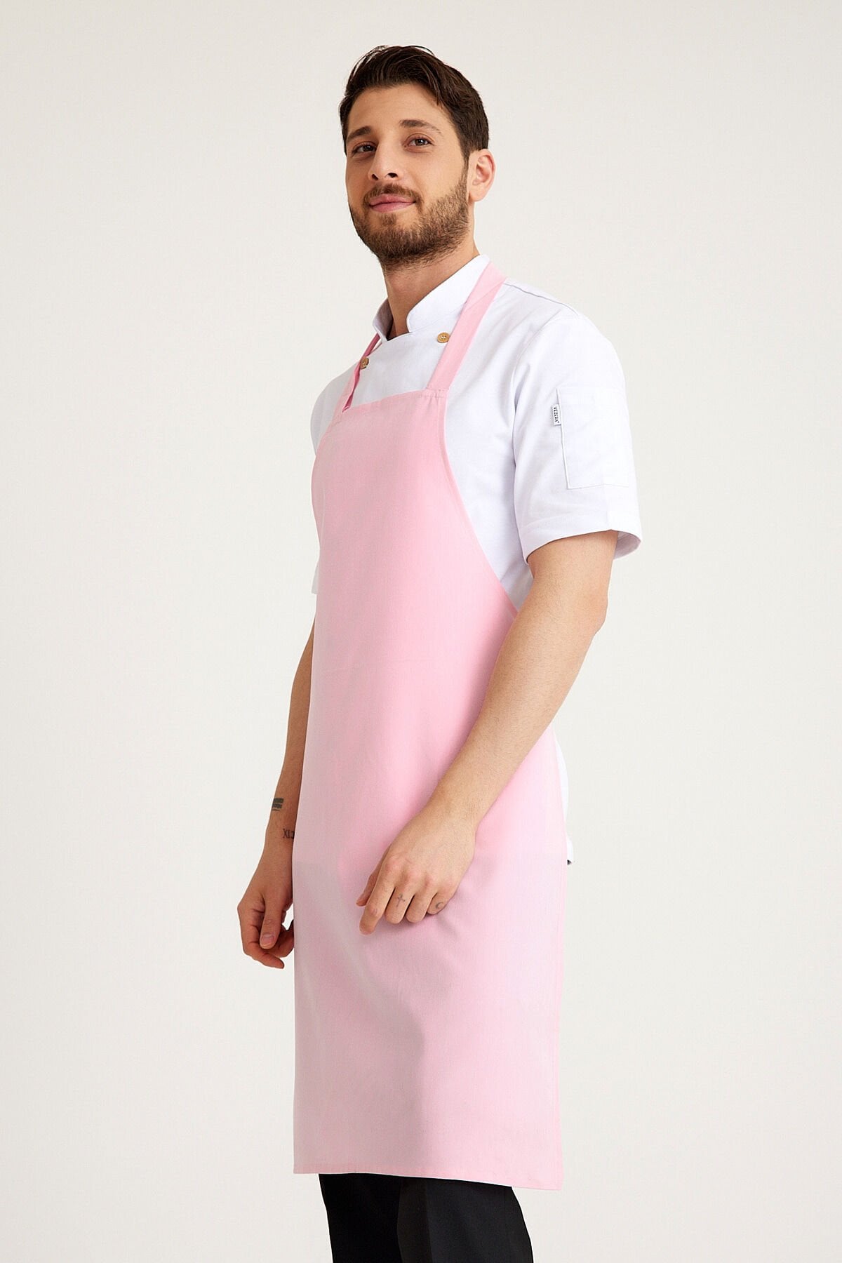 Pembe Geniş Kuşak Askılı Önlük