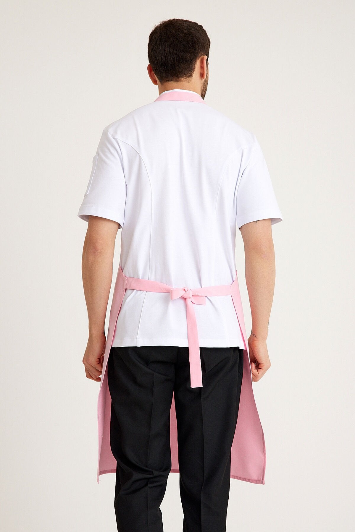 Pembe Geniş Kuşak Askılı Önlük