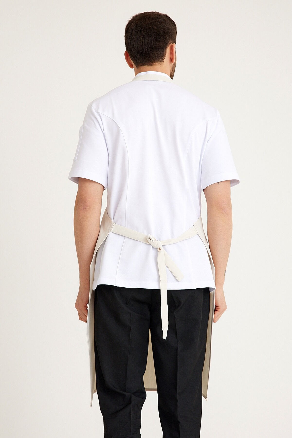 Ekru Geniş Kuşak Askılı Önlük