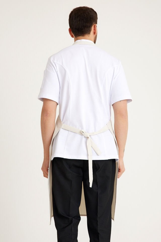 Ekru Geniş Kuşak Askılı Önlük