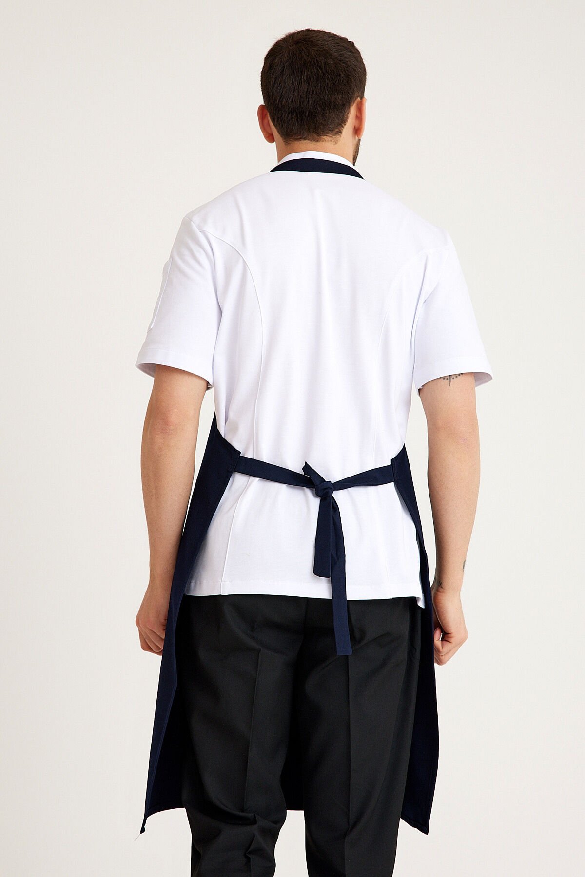 Lacivert Geniş Kuşak Askılı Önlük