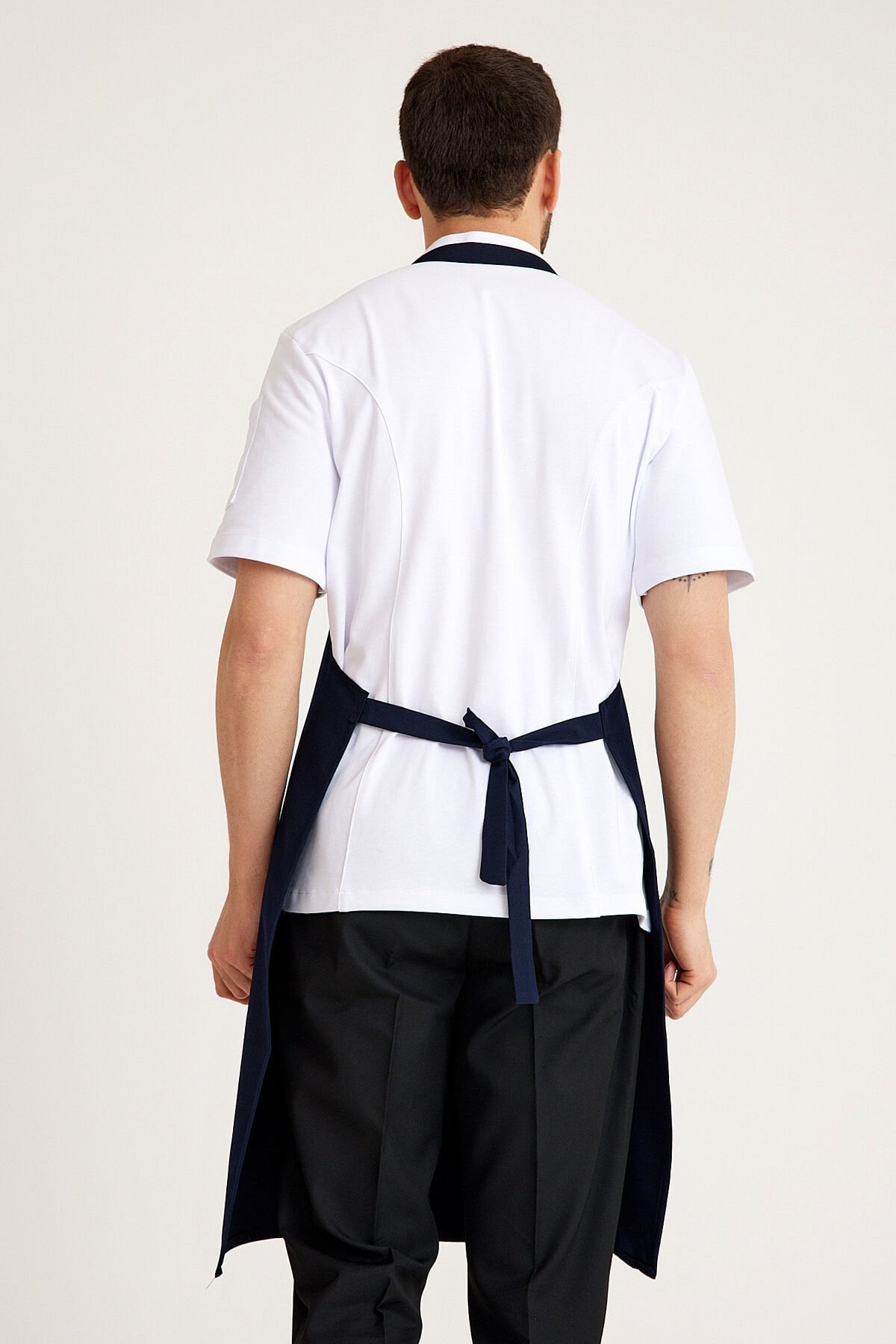 Lacivert Geniş Kuşak Askılı Önlük