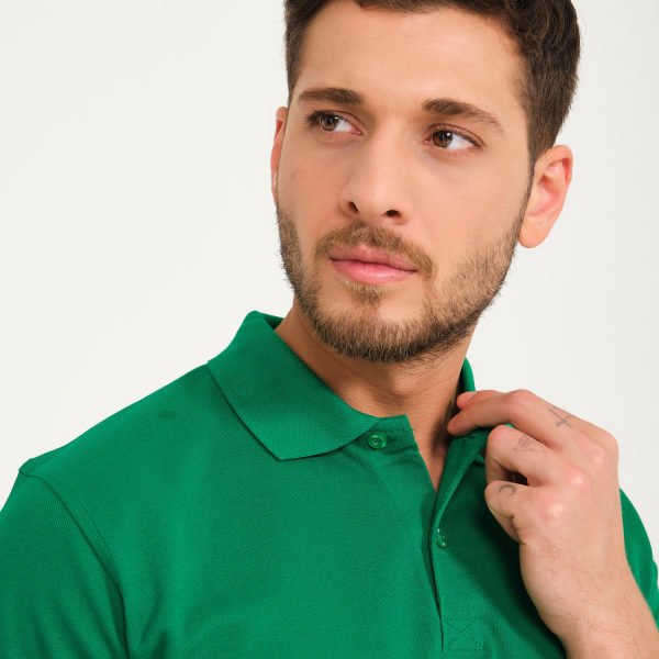 Yeşil Penye Lacoste Polo Yaka İş Tişörtü